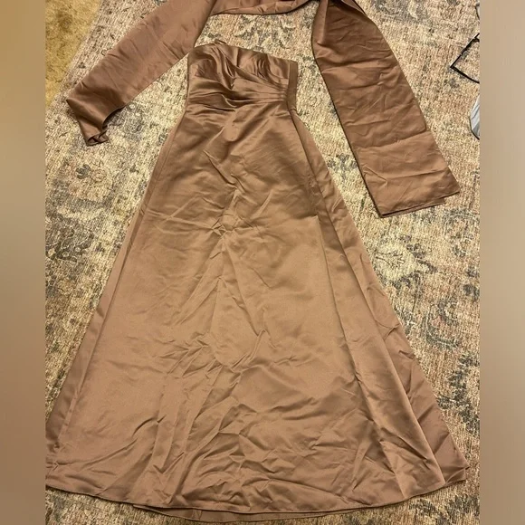 Michaelangelo | Dresses | Michelangelo Vintage Formal Dress Taupe Color  Size 4 With Shall | Poshmark